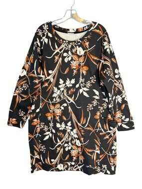Colombia Lodge Fleece Mini Dress Pockets Casual Long Sleeve Cozy Comfort 2X